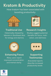 Kratom and productivity infographic
