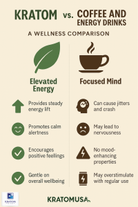 kratom vs coffee and energy drinks
