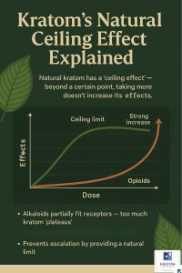 Kratom's ceiling affect graph