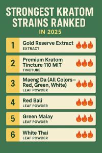 strongest kratom strains ranked